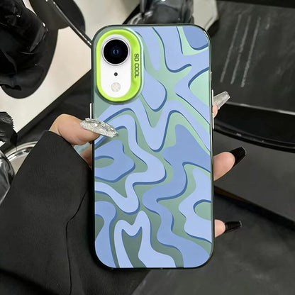 Wavy Stripes Pattern Frosted IMD 2-in-1 PC Phone Case, For iPhone 11, For iPhone 11 Pro, For iPhone X / XS, For iPhone XR, For iPhone XS Max, For iPhone 8 Plus / 7 Plus