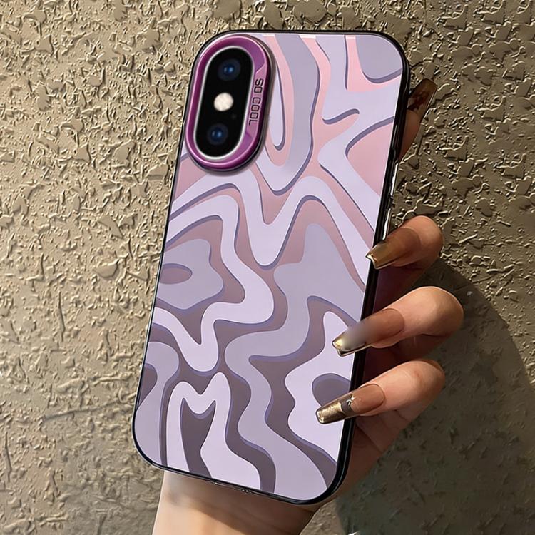 Wavy Stripes Pattern Frosted IMD 2-in-1 PC Phone Case, For iPhone 11, For iPhone 11 Pro, For iPhone X / XS, For iPhone XR, For iPhone XS Max, For iPhone 8 Plus / 7 Plus