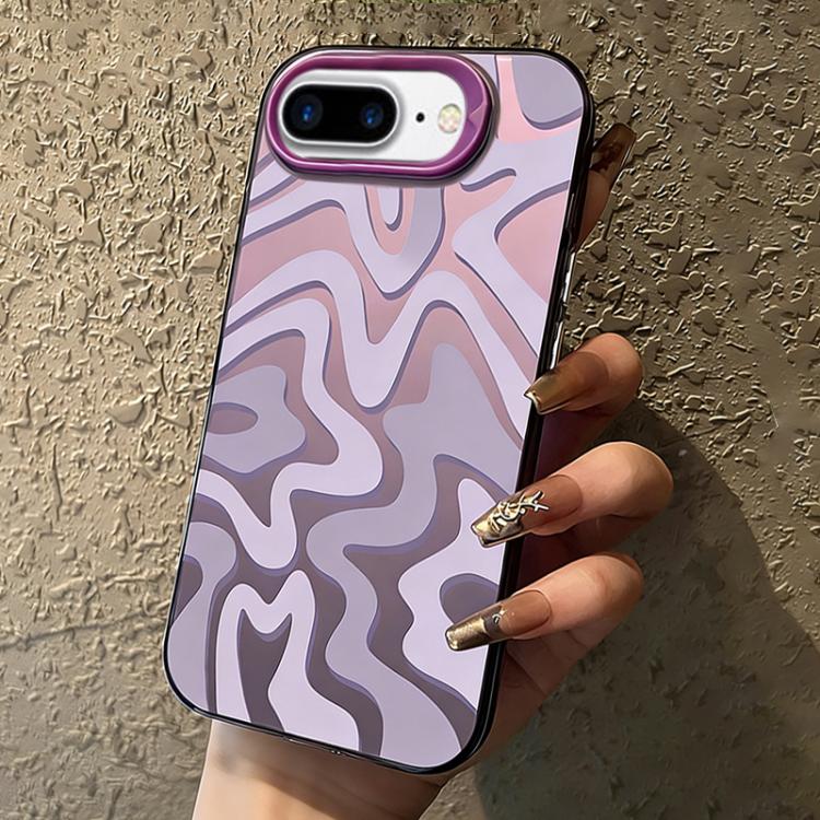 Wavy Stripes Pattern Frosted IMD 2-in-1 PC Phone Case, For iPhone 11, For iPhone 11 Pro, For iPhone X / XS, For iPhone XR, For iPhone XS Max, For iPhone 8 Plus / 7 Plus