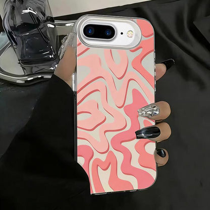 Wavy Stripes Pattern Frosted IMD 2-in-1 PC Phone Case, For iPhone 11, For iPhone 11 Pro, For iPhone X / XS, For iPhone XR, For iPhone XS Max, For iPhone 8 Plus / 7 Plus