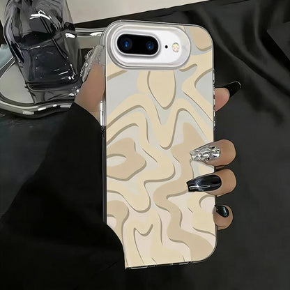 Wavy Stripes Pattern Frosted IMD 2-in-1 PC Phone Case, For iPhone 11, For iPhone 11 Pro, For iPhone X / XS, For iPhone XR, For iPhone XS Max, For iPhone 8 Plus / 7 Plus
