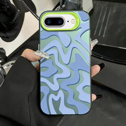 Wavy Stripes Pattern Frosted IMD 2-in-1 PC Phone Case, For iPhone 11, For iPhone 11 Pro, For iPhone X / XS, For iPhone XR, For iPhone XS Max, For iPhone 8 Plus / 7 Plus