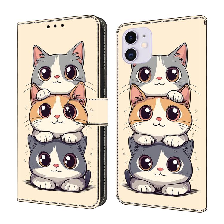 Crystal-Like Painted Vegan Leather Phone Case, For iPhone 11