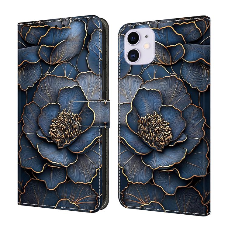 Crystal-Like Painted Vegan Leather Phone Case, For iPhone 11