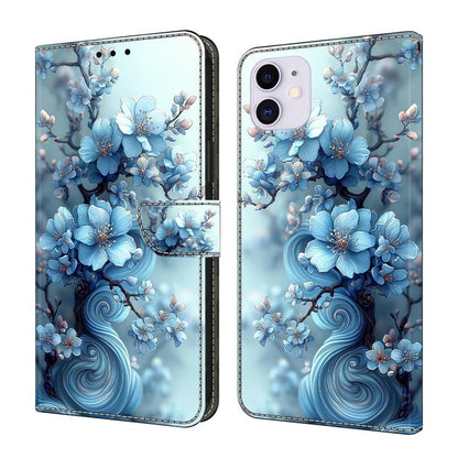 Crystal-Like Painted Vegan Leather Phone Case, For iPhone 11