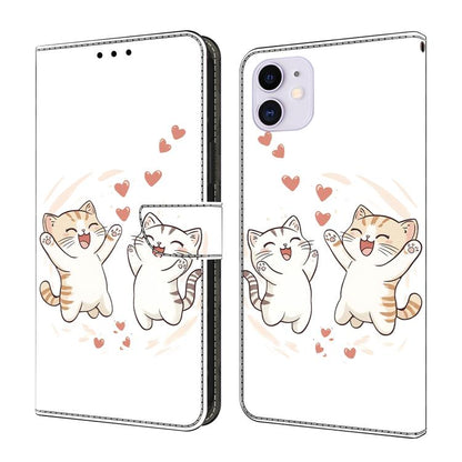 Crystal-Like Painted Vegan Leather Phone Case, For iPhone 11