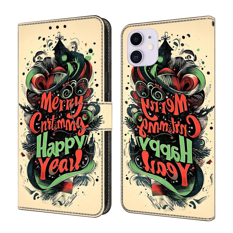 Crystal-Like Painted Vegan Leather Phone Case, For iPhone 11