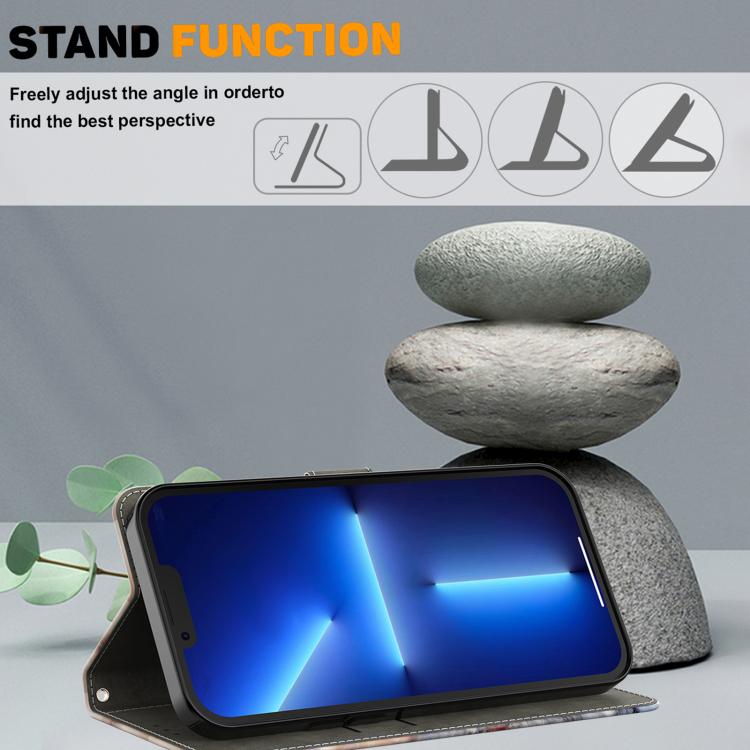 Crystal-Like Painted Vegan Leather Phone Case, For iPhone 11