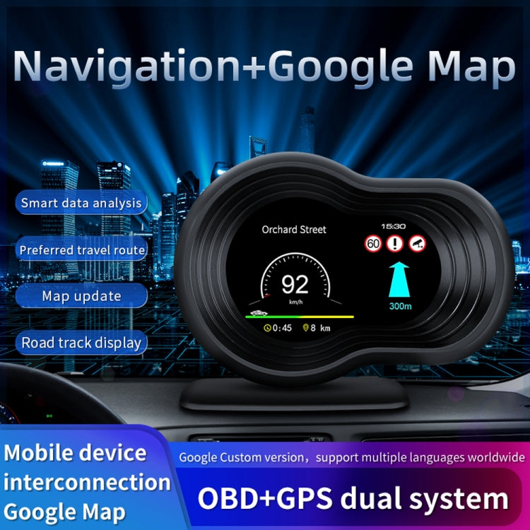 F9 OBD2 + GPS Modo HUD para Carro Exibição de Velocidade/Temperatura da Água/Voltagem, F9 OBD2 GPS
