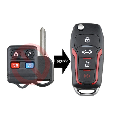 Car Key CWTWB1U345 63 Chip Single Frequency 315 Frequency for Ford 4-button Folding, For Ford