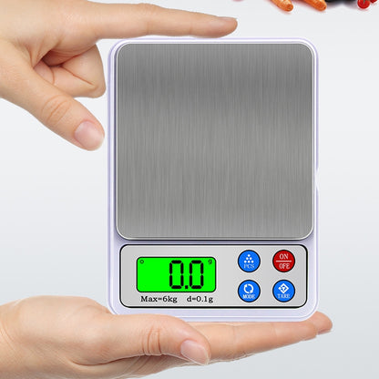 MH-555 6Kg x 0.1g High Accuracy Digital Electronic Portable Kitchen Scale Balance Device with 2.2 inch LCD Screen, 6000g/0.1g
