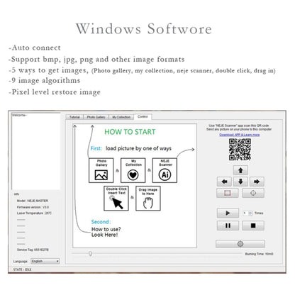 Máquina de grabado láser NEJE KZ 3000mW con Bluetooth y USB para bricolaje
