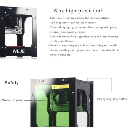 Máquina de grabado láser NEJE KZ 3000mW con Bluetooth y USB para bricolaje