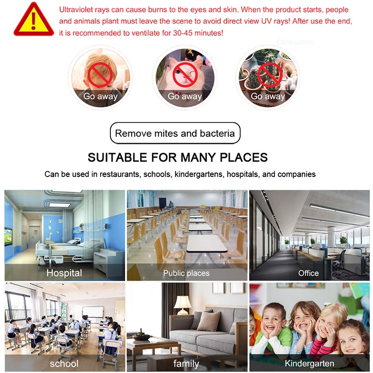 110V 8W Ozone Quartz UV Disinfection Light Portable UVC Anti-virus Sterilization Lamp, 110V 8W Ozone