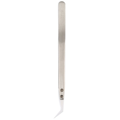 TC-14W Stainless Steel High Temperature Resistance Ceramic Tip Elbow Tweezers, TC-14W