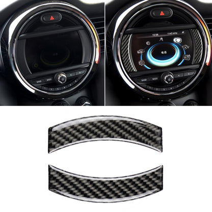 2 pegatinas decorativas de fibra de carbono para panel de navegación de chasis F de coche para BMW Mini Cooper Countryman Clubman F54 / F55 / F56 / F60, para BMW Mini F55