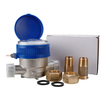 Medidor de agua fría mecánico de ala rotatoria para uso doméstico TS-S300E, con indicador digital de alta precisión y medidor de agua combinado.