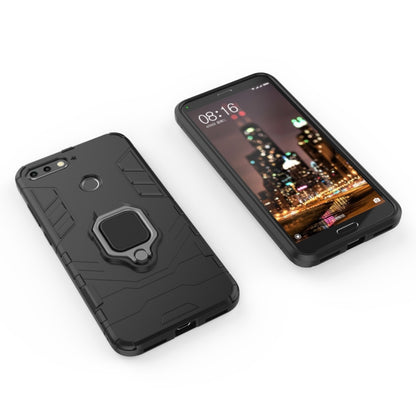 Funda protectora de PC + TPU a prueba de golpes para Huawei Honor 7A, con soporte de anillo magnético, para Huawei Honor 7A