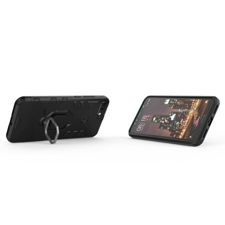 Funda protectora de PC + TPU a prueba de golpes para Huawei Honor 7A, con soporte de anillo magnético, para Huawei Honor 7A