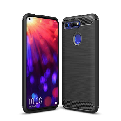 Funda de TPU de fibra de carbono con textura cepillada y antigolpes para Huawei Honor View 20