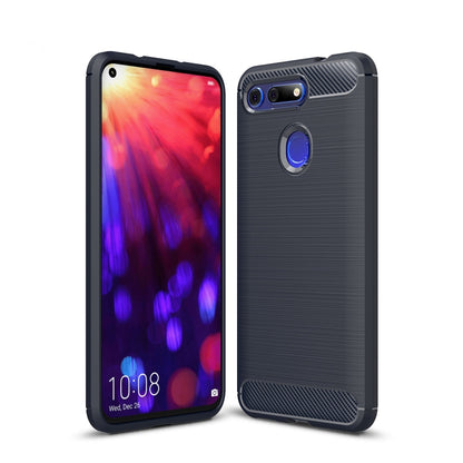 Funda de TPU de fibra de carbono con textura cepillada y antigolpes para Huawei Honor View 20