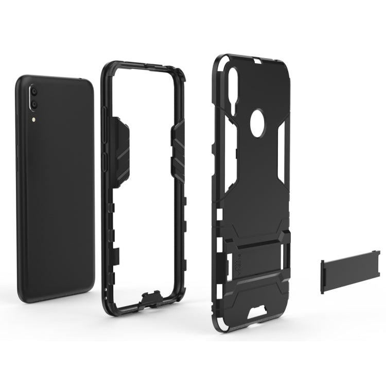 Funda de PC + TPU a prueba de golpes para Huawei Y7 (2019), con soporte