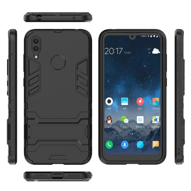 Funda de PC + TPU a prueba de golpes para Huawei Y7 (2019), con soporte