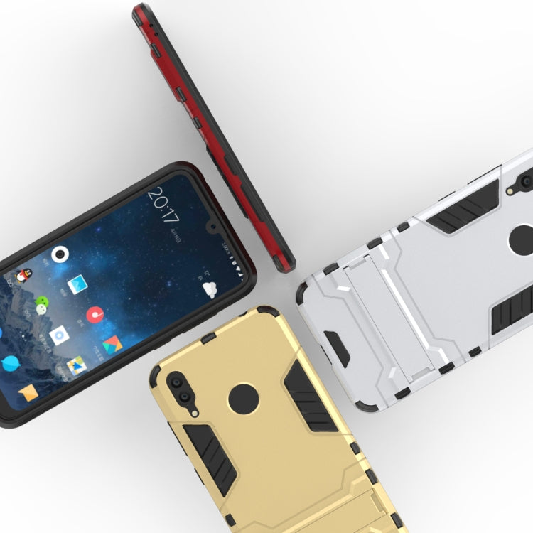 Funda de PC + TPU a prueba de golpes para Huawei Y7 (2019), con soporte