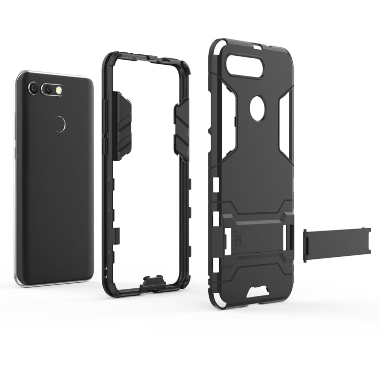 Shockproof PC + TPU Case for Huawei Honor V20, with Holder, For Huawei Honor V20, For Honor V20