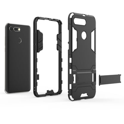 Shockproof PC + TPU Case for Huawei Honor V20, with Holder, For Huawei Honor V20, For Honor V20