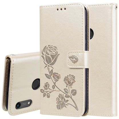 Rose Embossed Horizontal Flip PU Leather Case for Huawei Honor 8A/Y6 2019, with Holder & Card Slots & Wallet, For Huawei Honor 8A/Y6 Pro 2019, Huawei Honor 8A/Y6 Pro 2019, For Honor 8A/Y6 Pro 2019