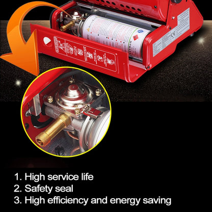 Multifunctional Portable Outdoor Camping Trip Gas Heater Gas Stove Burner, Powered by Dual Gas Tank (Not Included), Dual Gas Tank