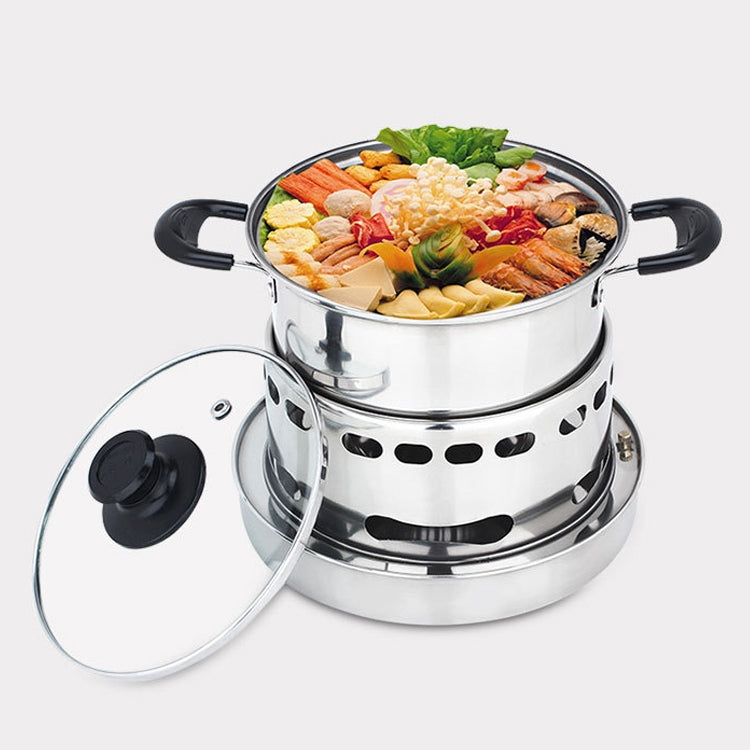 Portable Outdoor Stainless Steel Wick Alcohol Stove Single Small Pot Set, Size: 14cm, Size: 14cm