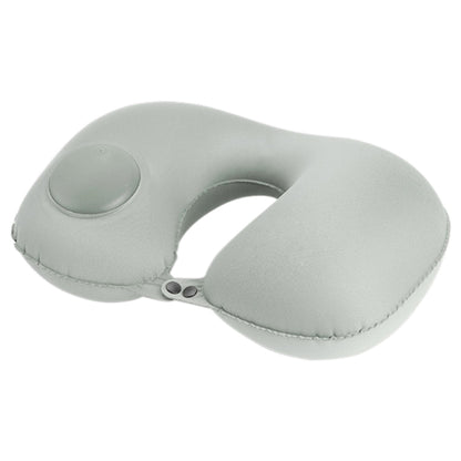 Portable Press Type Automatic Inflating Travel  U-shape Neck Pillow