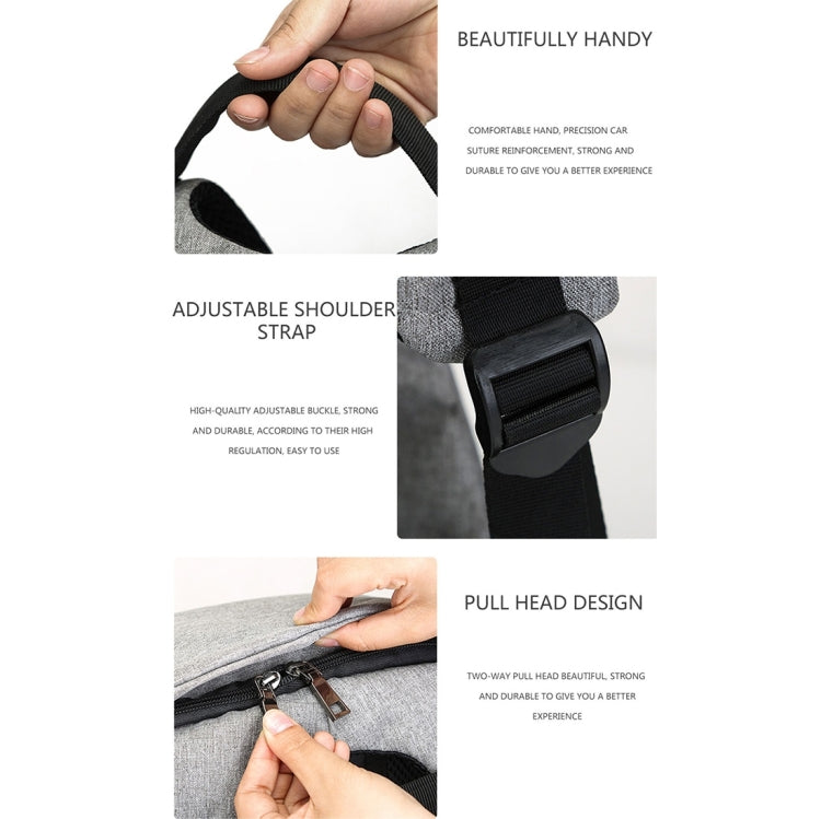 Mochila multifunción de gran capacidad, antirrobo, informal, para ordenador portátil, con puerto de carga USB externo, para hombre y mujer. Tamaño: 42 x 29 x 14 cm. Color: negro, gris, azul y morado.