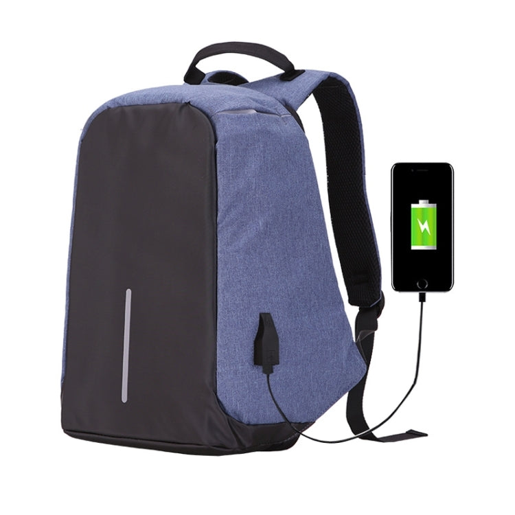 Mochila multifunción de gran capacidad, antirrobo, informal, para ordenador portátil, con puerto de carga USB externo, para hombre y mujer. Tamaño: 42 x 29 x 14 cm. Color: negro, gris, azul y morado.