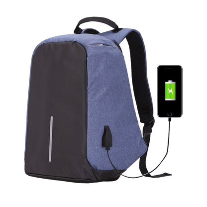 Mochila multifunción de gran capacidad, antirrobo, informal, para ordenador portátil, con puerto de carga USB externo, para hombre y mujer. Tamaño: 42 x 29 x 14 cm. Color: negro, gris, azul y morado.