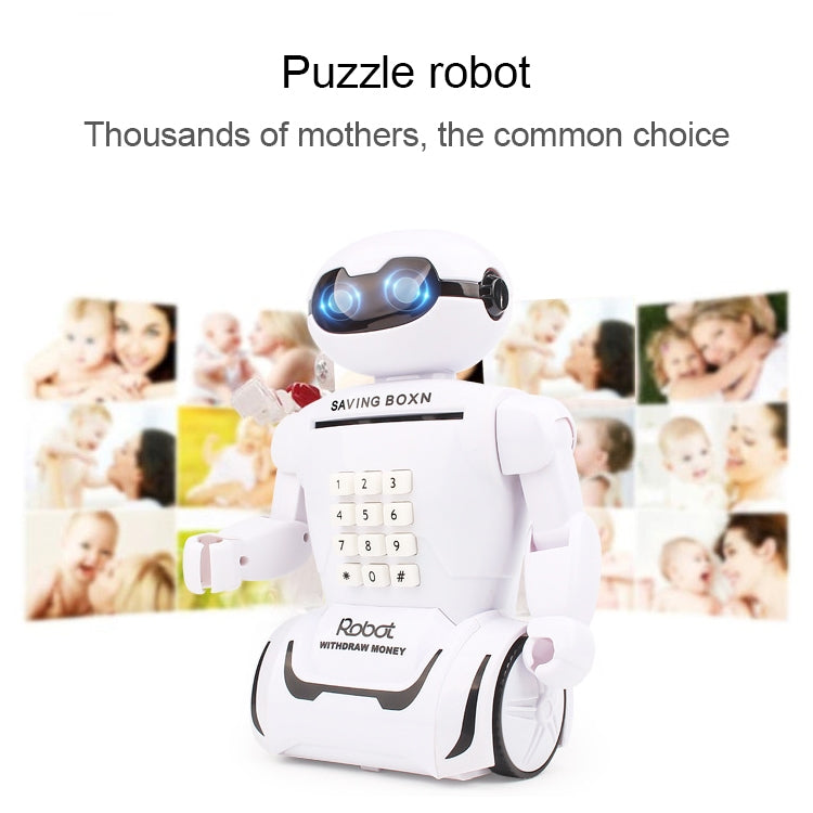 Multi-function Robot Piggy Bank Desk Lamp Code Money Box for Children, Robot Bank