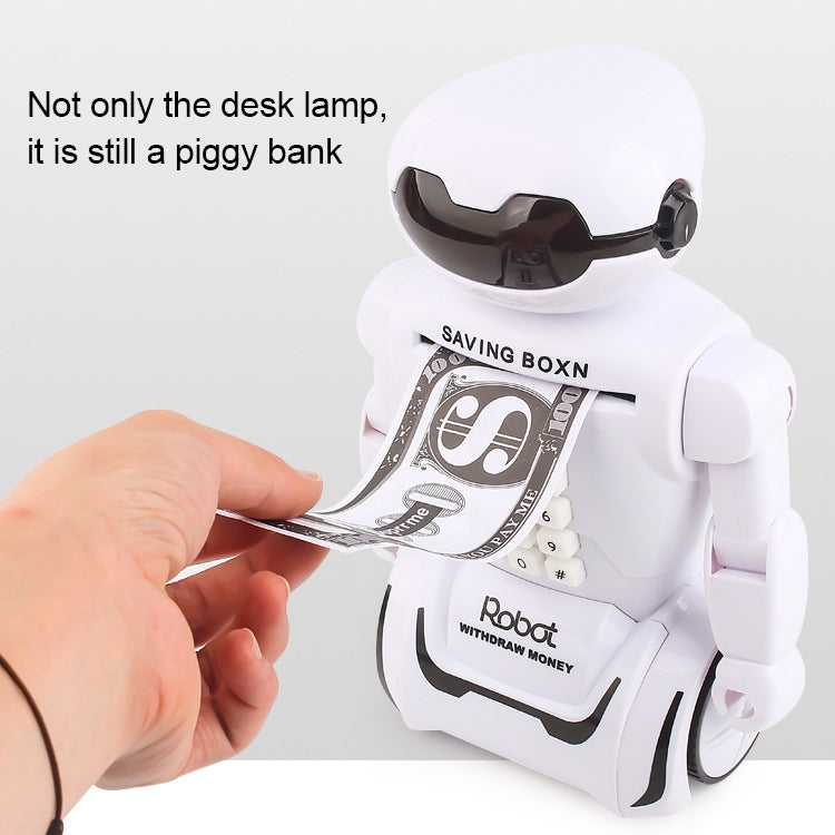 Multi-function Robot Piggy Bank Desk Lamp Code Money Box for Children, Robot Bank