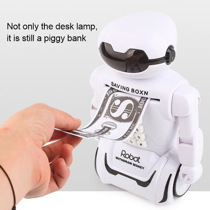 Multi-function Robot Piggy Bank Desk Lamp Code Money Box for Children, Robot Bank