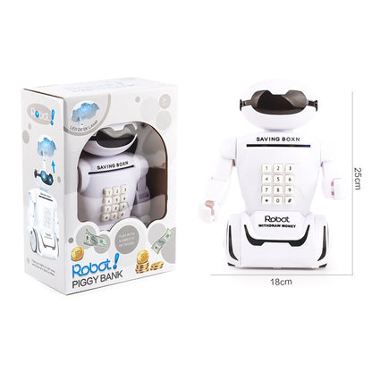 Multi-function Robot Piggy Bank Desk Lamp Code Money Box for Children, Robot Bank