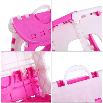 Outdoor Portable Sitting Plastic Folding Stool Fishing Useful Stool, Random Color Delivery, 1751