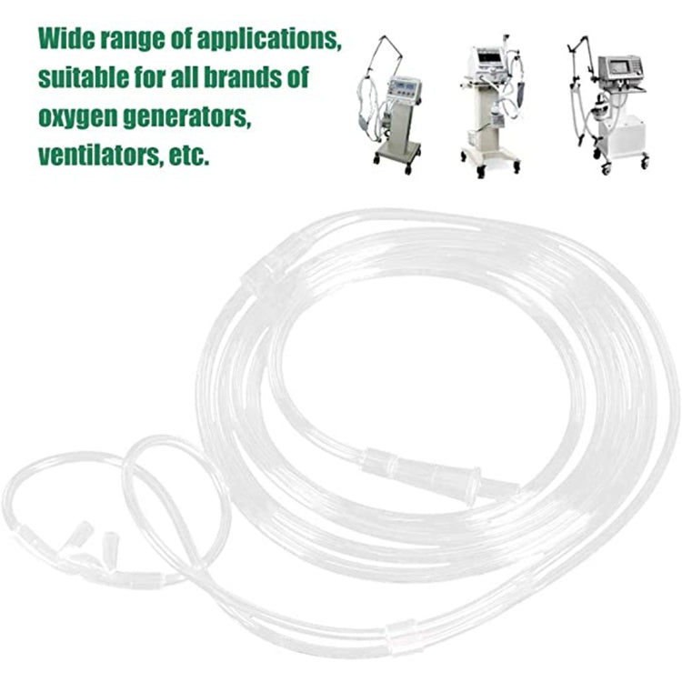 Household Disposable Double-hole Nasal Oxygen Tube Pipe Oxygen Supply Tubing, Length: 2m, Length: 2m