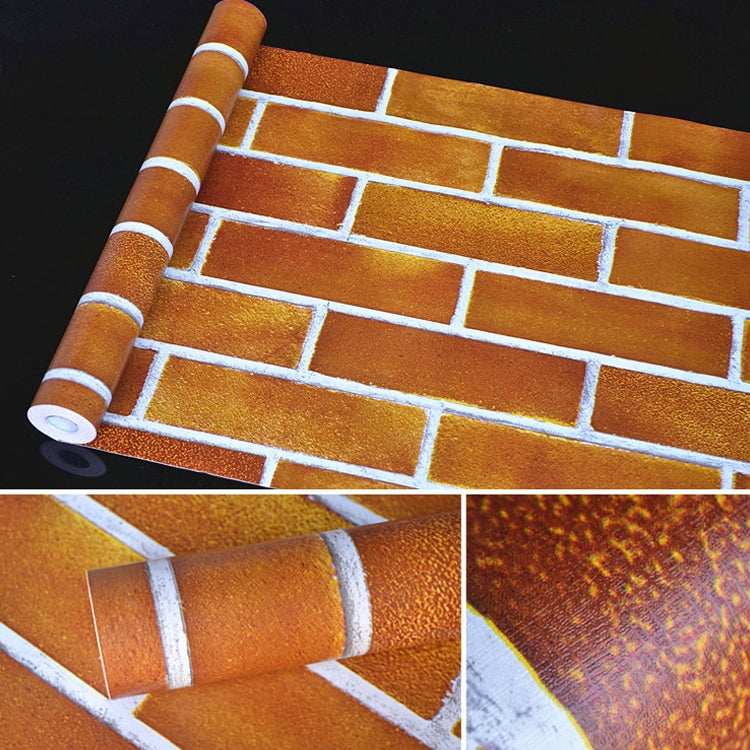 Horizontal Large Brick Creative 3D Stone Brick Decoration Wallpaper Stickers Bedroom Living Room Wall Waterproof Wallpaper Roll, Size: 45 x 1000cm, Horizontal large brick