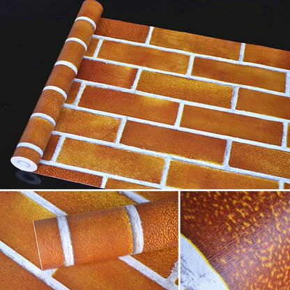Horizontal Large Brick Creative 3D Stone Brick Decoration Wallpaper Stickers Bedroom Living Room Wall Waterproof Wallpaper Roll, Size: 45 x 1000cm, Horizontal large brick