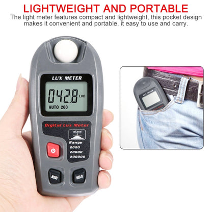 MT-30 LCD Portable Digital Light Lux Meter for Factory / School / House Various Occasion, Range: 0.1-200,000 Lux, MT-30