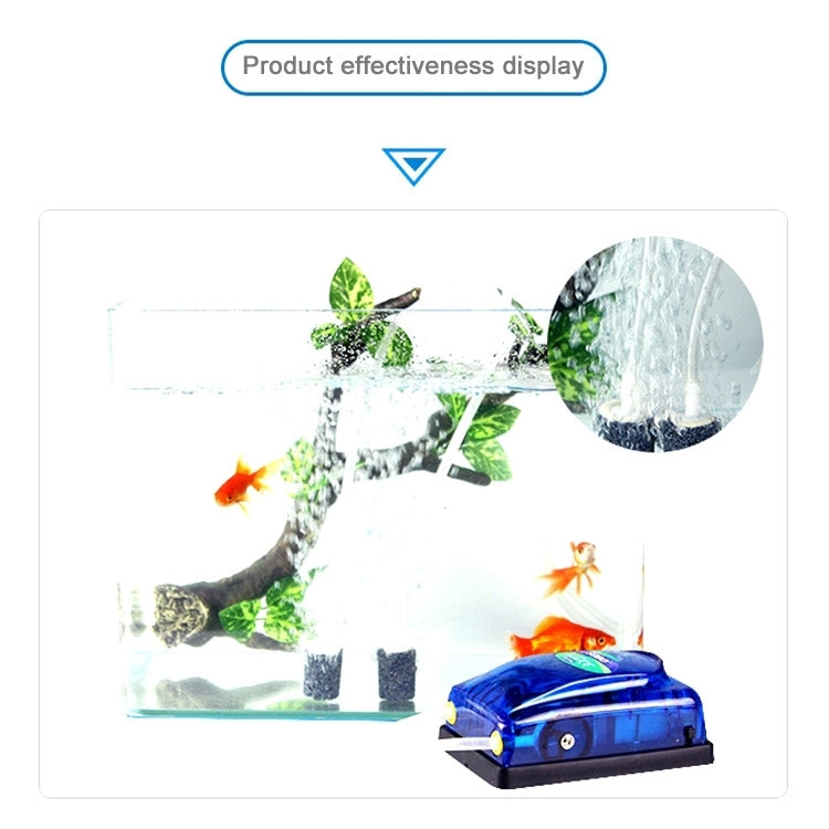 SOBO SB-348A 5W Double Outlets Adjustable Flow Aquarium Air Pump Fish Tank Oxygen Air Pump, 5W  Double Outlets