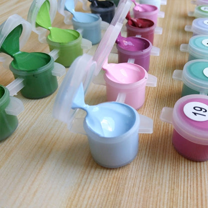 DIY Creative Paint By Numbers Oil Painting Lion Couple Art Painting without Framework, Size: 40*50 cm, Lion Couple Art Painting