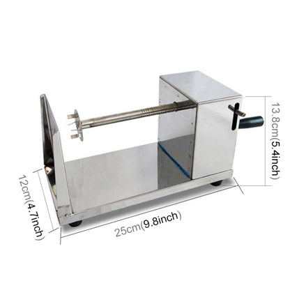 Stainless Steel Manual Spiral Tornado Tower Hand Shake Potato Rotary Chips Twister Slicer Cutter, Hand Shake
