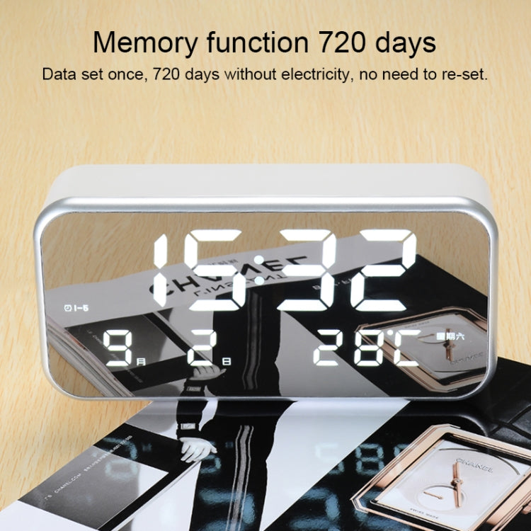 Multi-functional Large Screen LED Digital Music Alarm Clock with Time / Week / Temperature / Calendar Display & Remote Control, DC 5V, Music Alarm Clock